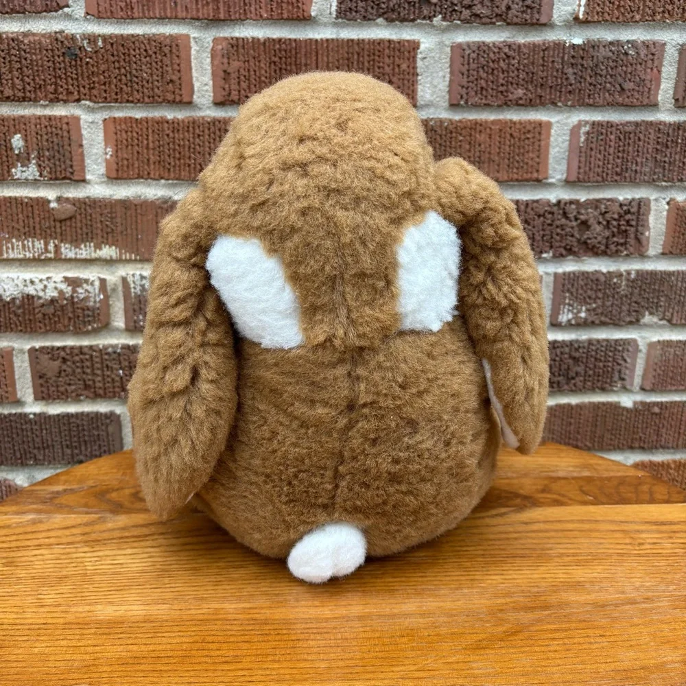 Bunny Rabbit with Baby Carrot Plush Easter Stuffed Animal Soft Tan Collectible